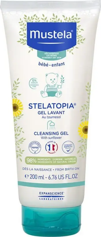 Xhel dushi për fëmijë Mustela Stelatopia, 200 ml