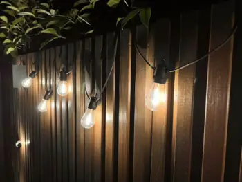 Garlandë dekorative Party Light Outdoor, 10 llamba LED, 8m, dritë e bardhë e ngrohtë