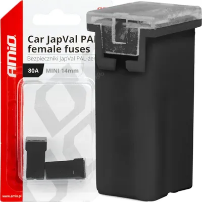 Siguresë AMiO 03442, 80A, mini JapVal PAL, e zezë - 1