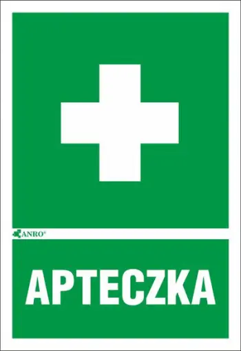 Plakë sinjalizuese ANRO First Aid Kit 8IH1/F, 100 x 145mm, vetëngjitëse, jeshile