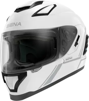 Helmetë motoçiklete full face Sena Stryker, interkom Mesh Bluetooth, vizor diellore, e zezë