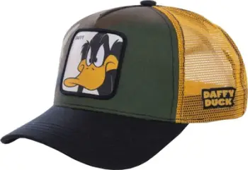 Kapelë për meshkuj Capslab, me Daffy Duck, jeshile dhe e verdhë