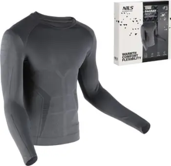Bluzë termoaktive NILS BTK0060 Ragnar, për meshkuj, material elastik, e zezë