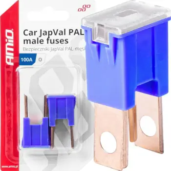 Siguresë auto AMiO 03403 JapVal PAL O, 100A, set 2 copë, blu