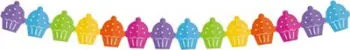 Garlandë letre Godan Colorful Cupcakes, 36x15 cm, shumëngjyrëshe