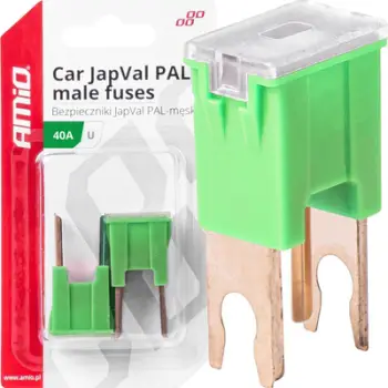 Siguresë auto AMiO 03407 JapVal PAL U, 40A, set 2 copë, e gjelbër