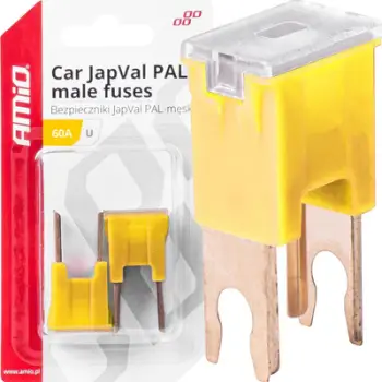 Siguresë auto AMiO 03409 JapVal PAL U, 60A, e verdhë