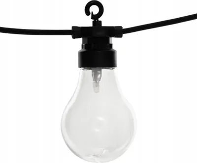 Garlandë diellore LED, 10 LED, 500 cm, e zezë - 1