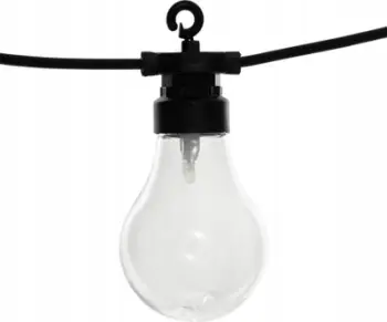 Garlandë diellore LED, 10 LED, 500 cm, e zezë
