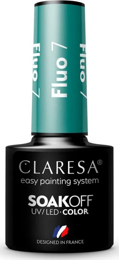Llakk xhel për thonj Claresa SoakOff Color Fluo, Shade 7, 5 g - 3