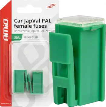 Siguresë auto AMiO 03413 JapVal PAL, 30A, paketim blister, e gjelbër