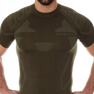 Bluzë termoaktive për meshkuj Brubeck Ranger Protect, madhësia 2XL, material elastik, gri - 4
