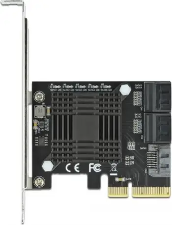 Kartë zgjeruese DeLOCK 90498, PCI Express, 5 porta SATA, e zezë