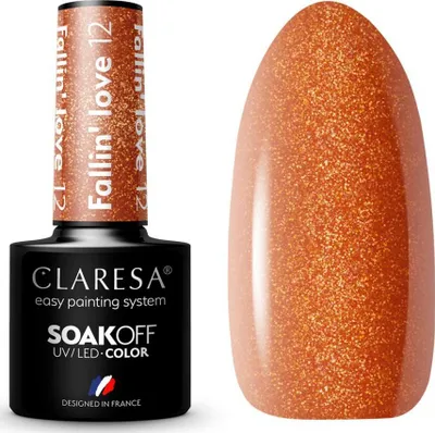 Llakk xhel për thonj ClareSA SoakOff Fallin' Love 12, UV LED, 5g - 1