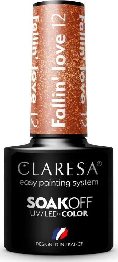 Llakk xhel për thonj ClareSA SoakOff Fallin' Love 12, UV LED, 5g - 3