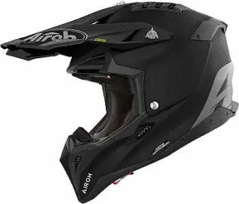 Helmetë motocross Airoh Aviator 3 Carbon, fibër karboni, madhësia L, mat e zezë gri e errët