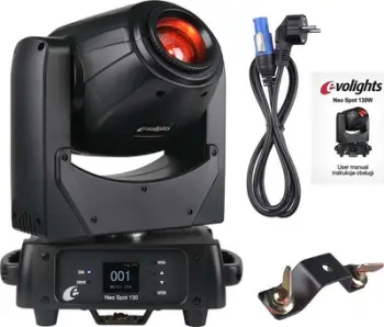 Dritë skenike LED EVOLIGHTS NEO SPOT, 130W, moving head, e zezë