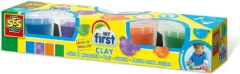 Plastelinë për fëmijë SES My First Modelling Clay, set 4x90g, pa gluten, shumëngjyrëshe