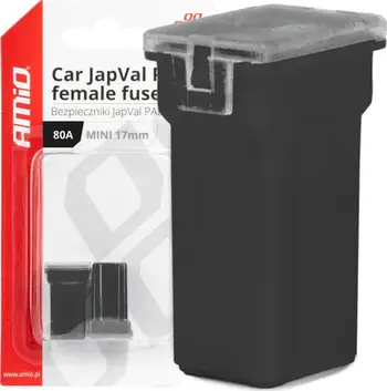 Siguresë auto AMiO 03449, 80A, JapVal PAL mini 17mm, e zezë