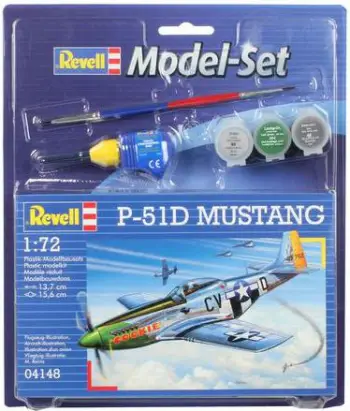 Set modeli Revell P-51D Mustang 64148, me bojëra, shumëngjyrëshe