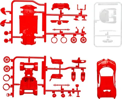 Set modelimi Airfix Starter Set Bugatti Chiron, lodër model makine, shumëngjyrësh - 2