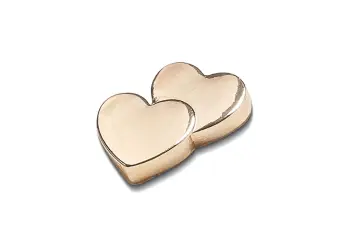 CrocsGold Double Heart