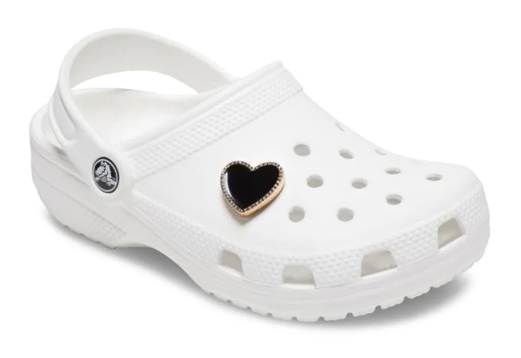 CrocsBlack Heart With Gold Outline - 3