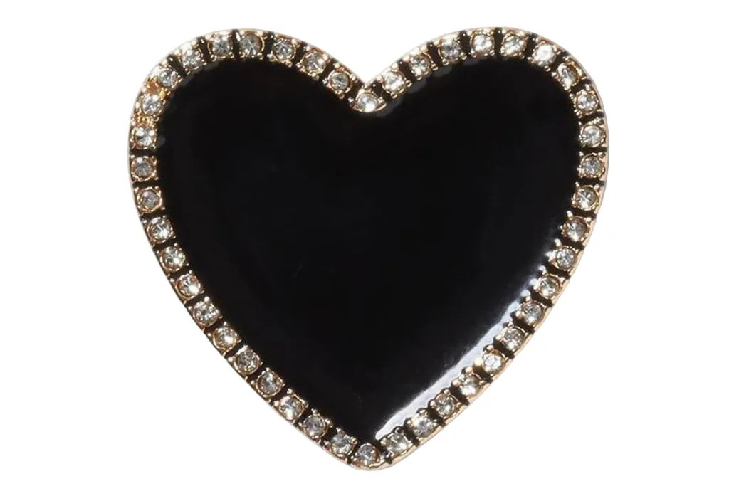 CrocsBlack Heart With Gold Outline - 4