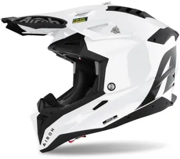 Helmetë motocross Airoh Aviator 3 Color, fibër karboni, madhësia L, e bardhë