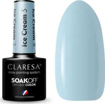 Llakk xhel për thonj Claresa SoakOff UV LED Color Ice Cream, 5 g, nuancë shumëngjyrëshe