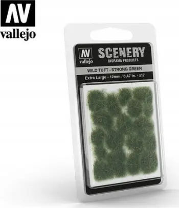Set modelimi Vallejo VALSC427 Wild Tuft Strong Green XL, bar dekorativ 12mm, i gjelbër i fortë