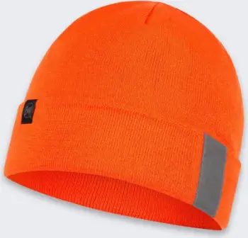Kapelë dimërore Buff Beanie Knitted and Polar, PrimaLoft Bio, reflektuese, portokalli fluor
