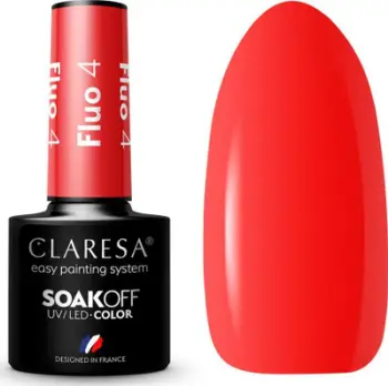 Llakk xhel thonjsh Claresa SoakOff Fluo, UV LED, nuanca 4, 5g