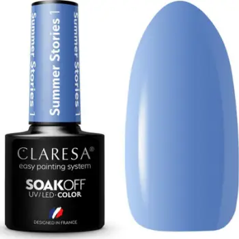 Llakk xheli për thonj Claresa SoakOff Summer Stories Shade 1, UV LED, 5 g