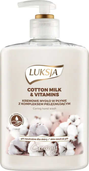 Sapun i lëngshëm Luksja Creamy Cotton Milk & Vitamins, 500 ml