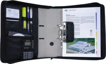 Rast për dosje Wedo 58601, për dosje 80 mm, me ndarje organizuese, i zi