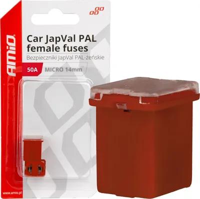 Siguresë automatike AMiO 03455 PAL micro, 50A, set 2 copë, e kuqe - 1