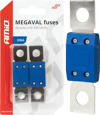 Siguresë automatike AMiO 03467 MEGAVAL, 200A, set 2 copë, blu