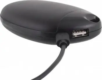 Ngrohës dore portativ Power Bank, 5200mAh, rikarikues, gri