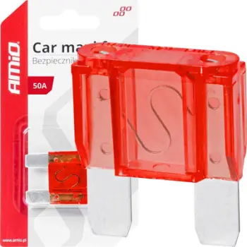 Siguresë automobilistike AMiO 03384 Maxi Flat, 50A, e kuqe