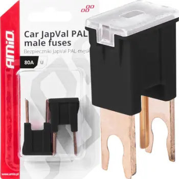 Siguresë automobilistike AMiO 03410 JapVal PAL U, 80A, set 2 copë, e zezë