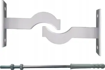 Set montimi për radiator gize Almak Krasne, 2 mbajtëse 1 kunj, i bardhë