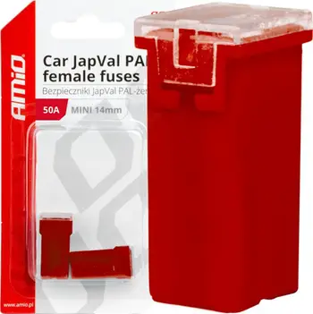 Siguresë automobilistike AMiO 03439, 50A, mini JapVal PAL, e kuqe