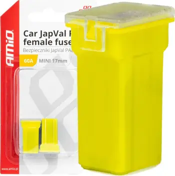 Siguresë automobilistike AMiO 03447, 60A, mini JapVal PAL, e verdhë