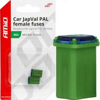 Siguresë automobilistike AMiO 03461, 40A, JapVal PAL Micro, e gjelbër