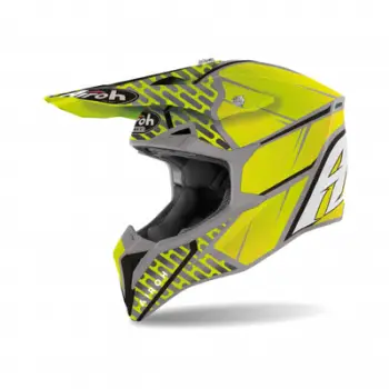 Helmetë motocross Airoh Wraap Idol, madhësia 2XL, e verdhë