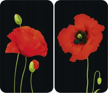 Pllaka mbuluese për sobë Wenko Universal Poppy, set 2 copë, xham dhe plastikë, shumëngjyrëshe