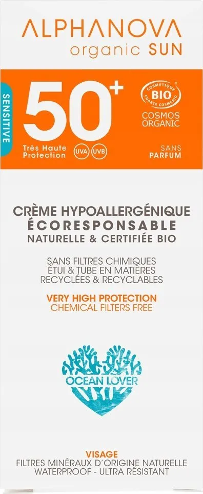 Krem kundër diellit Alphanova Sun SPF50, 50 g, për lëkurë të ndjeshme - 2