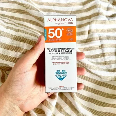 Krem kundër diellit Alphanova Sun SPF50, 50 g, për lëkurë të ndjeshme - 3