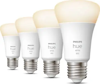 Set llamba inteligjente Philips Hue E27, 9W, dritë e bardhë, 4 copë